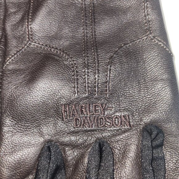 Harley-Davidson Mens Black Leather Riding Gloves 2XL - Picture 2 of 9